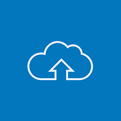 Image showing Cloud with arrow up line icon.