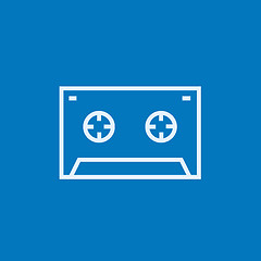 Image showing Cassette tape line icon.