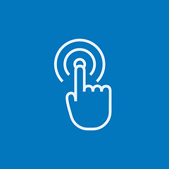 Image showing Touch screen gesture line icon.