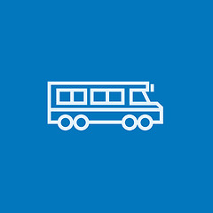 Image showing School bus line icon.