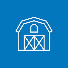 Image showing Farm building line icon.