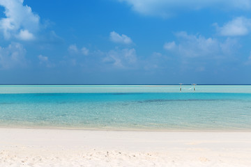 Image showing sea and sky on maldives beach