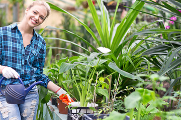 Image showing happy female gardener