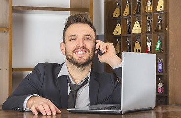 Image showing Portrait of a Receptionist