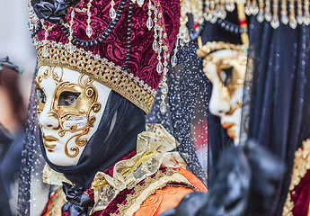 Image showing Portrait of a Disguised Person - Venice Carnival 2014