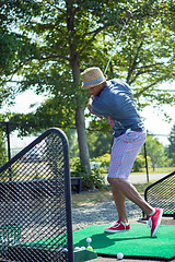 Image showing Golf Practice at the Driving Range