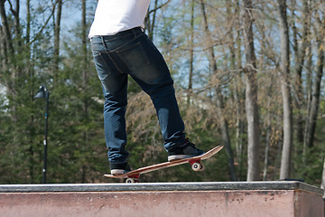 Image showing Skateboarder Freestyle at the Park