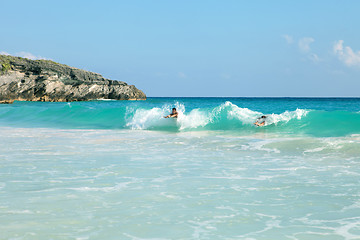 Image showing Bermuda Beach Swimmers