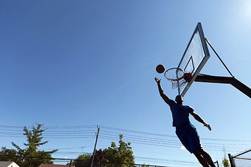 Image showing Basketball Layup Silhouette