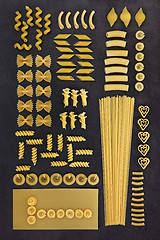 Image showing Dried Pasta Abstract Background