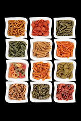 Image showing Coloured Italian Pasta Collection