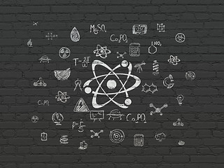 Image showing Science concept: Molecule on wall background