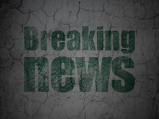 Image showing News concept: Breaking News on grunge wall background