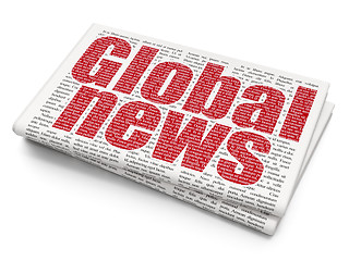 Image showing News concept: Global News on Newspaper background