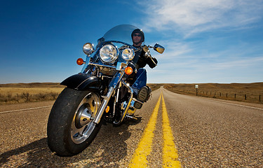 Image showing Motorcycle riding