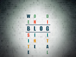 Image showing Web development concept: Blog in Crossword Puzzle