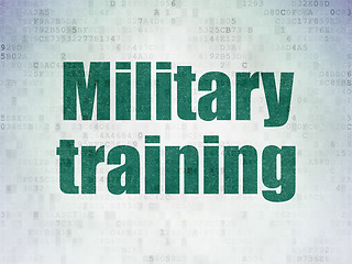 Image showing Learning concept: Military Training on Digital Paper background