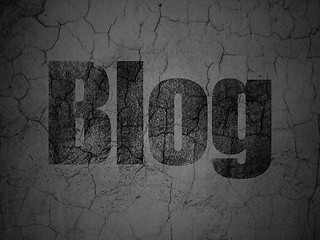 Image showing Web development concept: Blog on grunge wall background