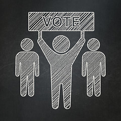 Image showing Political concept: Election Campaign on chalkboard background