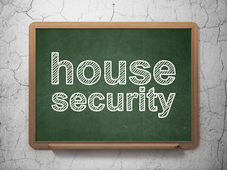 Image showing Privacy concept: House Security on chalkboard background