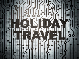 Image showing Vacation concept: circuit board with Holiday Travel