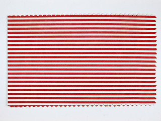 Image showing Red Striped fabric sample