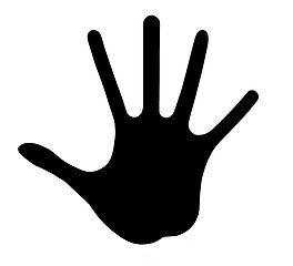 Image showing Silhouette of hand