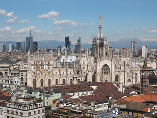 Image showing Aerial view of Milan, Italy