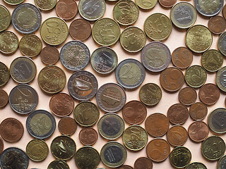 Image showing Euro coins background