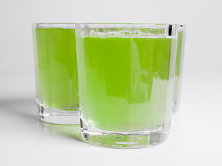 Image showing Green apple juice