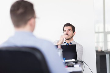 Image showing Business meeting in office.