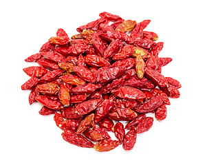 Image showing Heap of Dried Red Peppers Piri-Piri