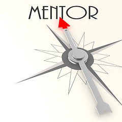 Image showing Compass with mentor word