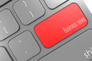 Image showing Business news word button on black computer keyboard