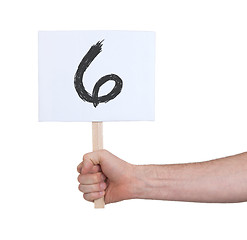 Image showing Sign with a number, 6