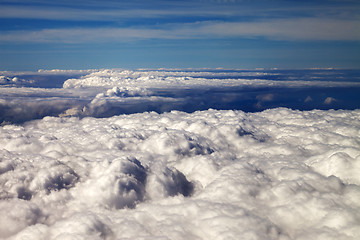 Image showing Top view on sunlight clouds