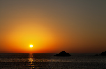 Image showing Sea at sunset