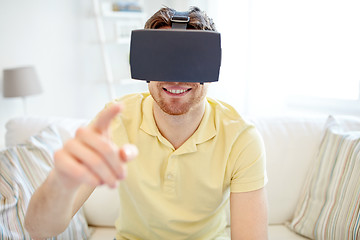 Image showing young man in virtual reality headset or 3d glasses