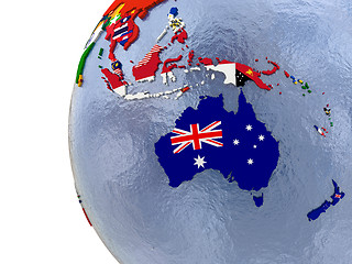 Image showing Political Australasia map