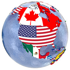 Image showing Political north America map