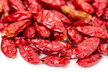 Image showing Heap of Dried Red Peppers Piri-Piri