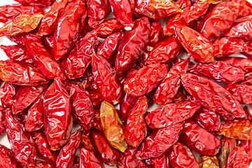 Image showing Heap of Dried Red Peppers Piri-Piri