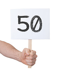 Image showing Sign with a number, 50