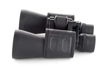 Image showing Black binoculars isolated