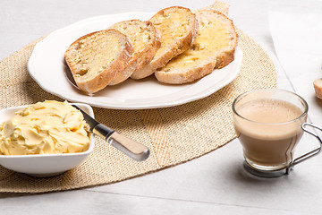 Image showing Breakfast table with toast