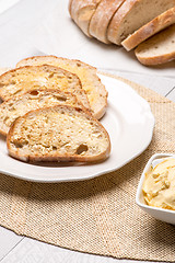 Image showing Breakfast table with toast