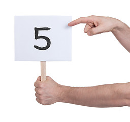 Image showing Sign with a number, 5