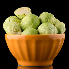 Image showing Fresh brussels sprouts