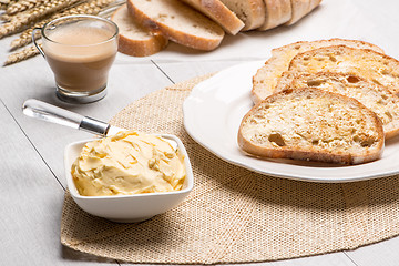 Image showing Breakfast table with toast