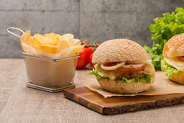 Image showing Homemade veggie burger